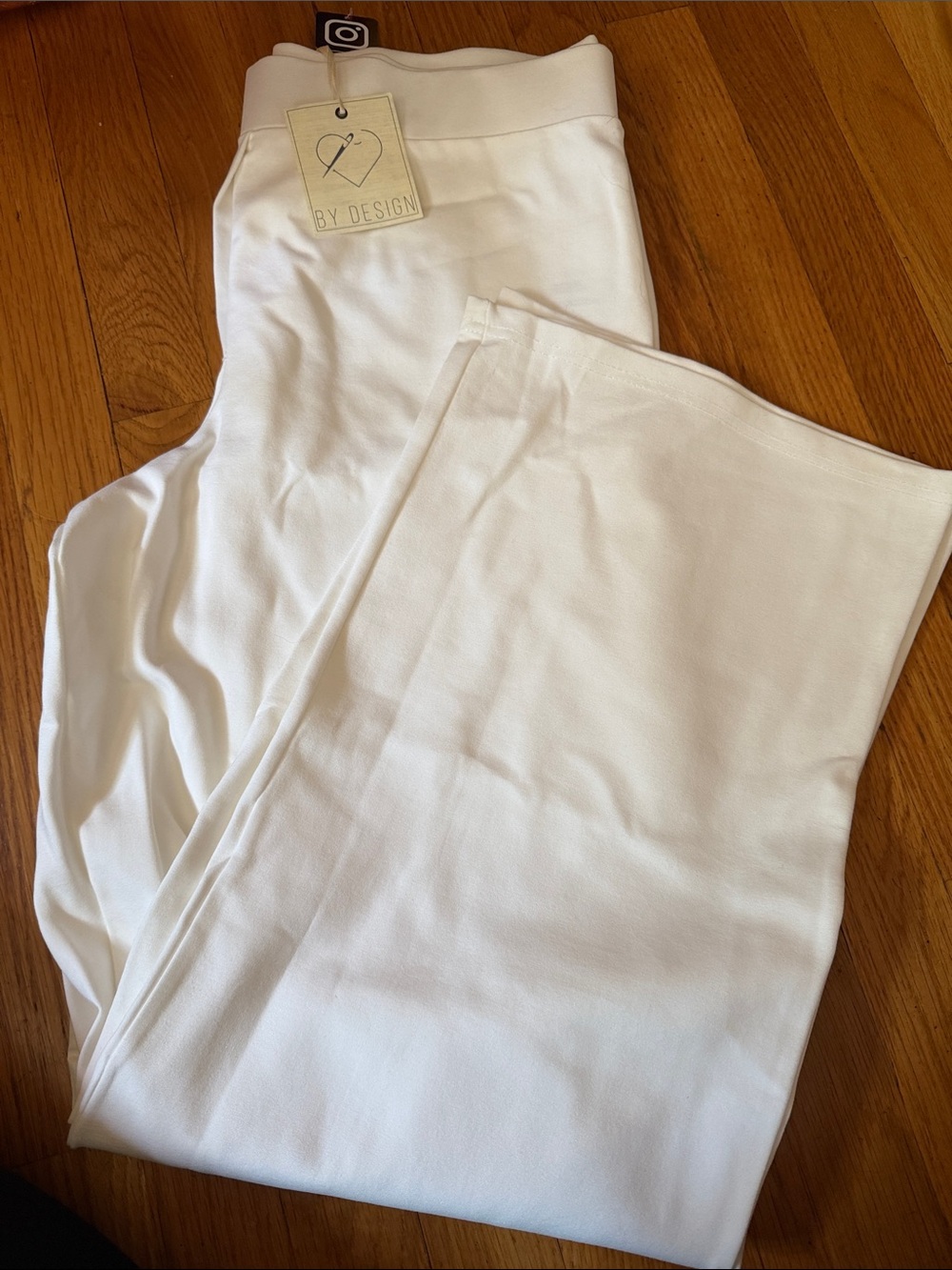 By Design White Wide-Leg Women's Pants